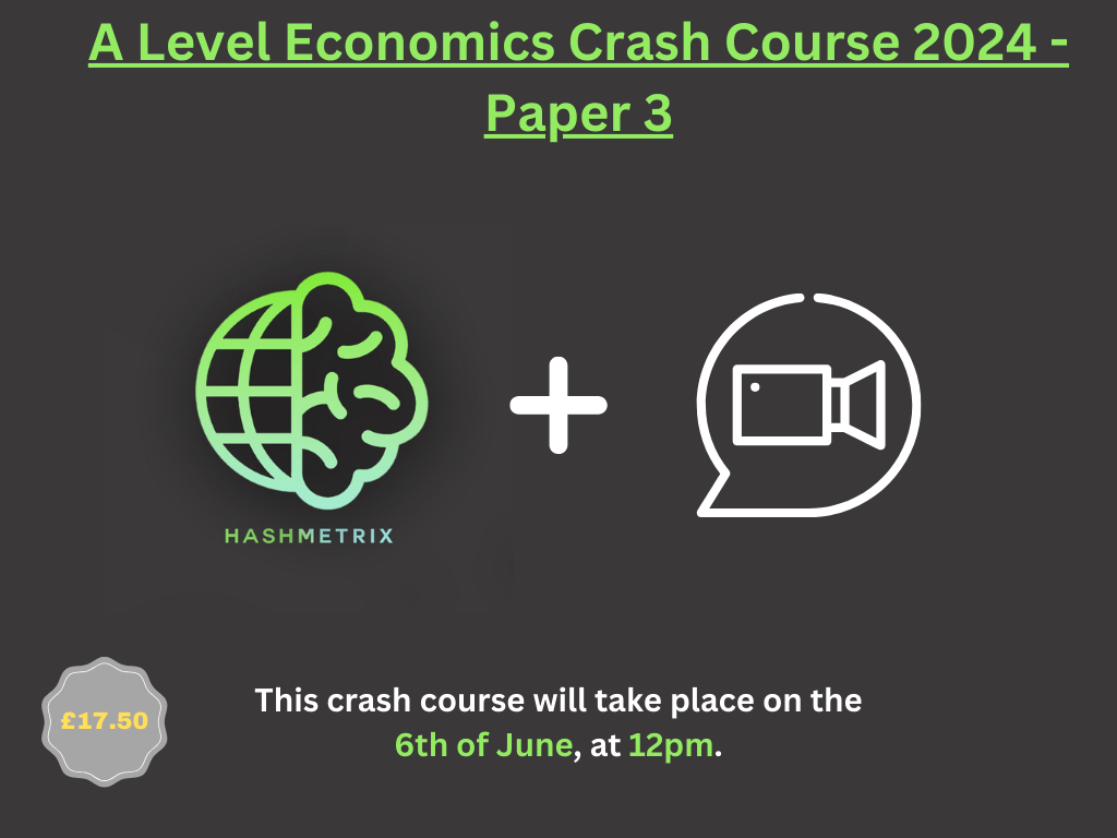 A Level Economics Crash Course Paper 3 2024 – Hashmetrix